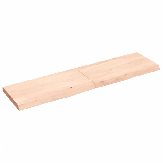 Berkfield Wall Shelf 120x30x4 cm Untreated Solid Wood Oak