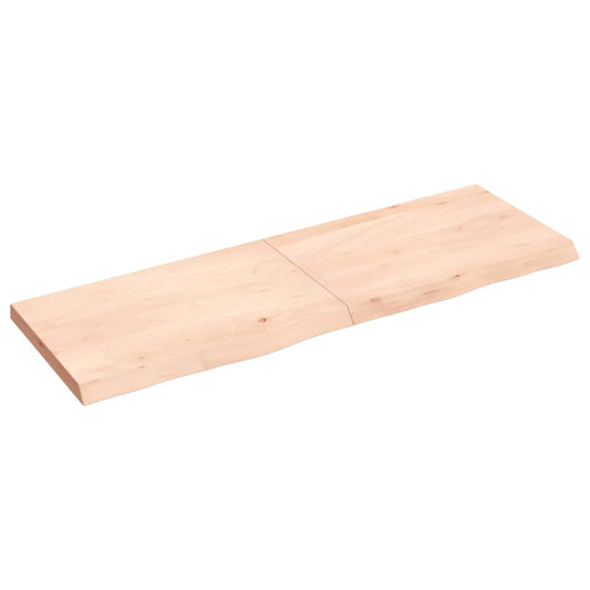 Berkfield Wall Shelf 120x40x4 cm Untreated Solid Wood Oak