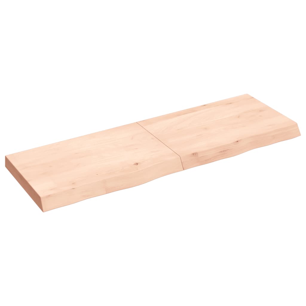 Berkfield Wall Shelf 120x40x6 cm Untreated Solid Wood Oak