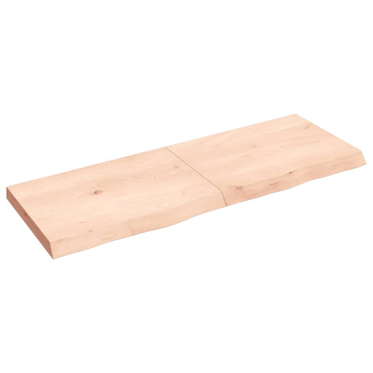 Berkfield Wall Shelf 140x50x6 cm Untreated Solid Wood Oak