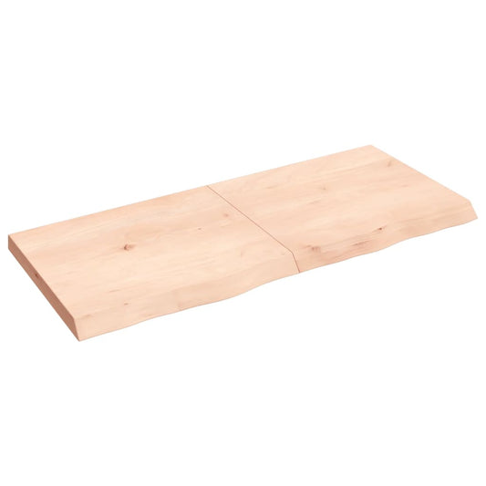 Berkfield Wall Shelf 140x60x6 cm Untreated Solid Wood Oak
