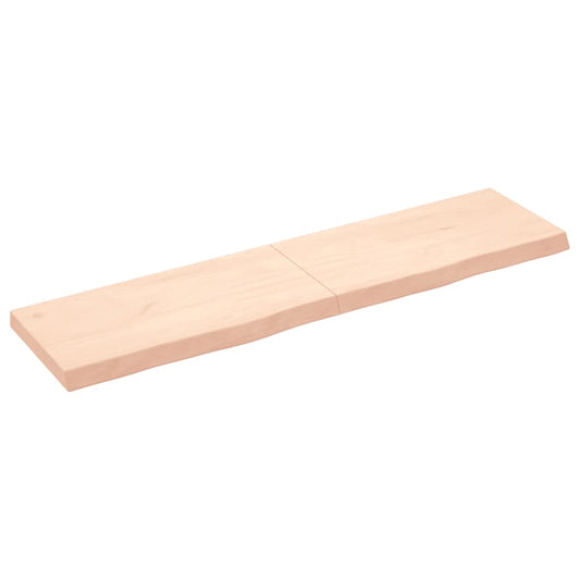 Berkfield Wall Shelf 160x40x6 cm Untreated Solid Wood Oak