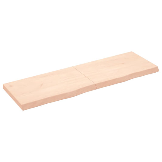 Berkfield Wall Shelf 160x50x6 cm Untreated Solid Wood Oak