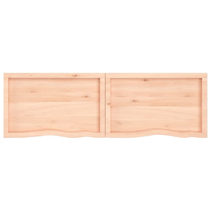 Berkfield Wall Shelf 180x50x4 cm Untreated Solid Wood Oak
