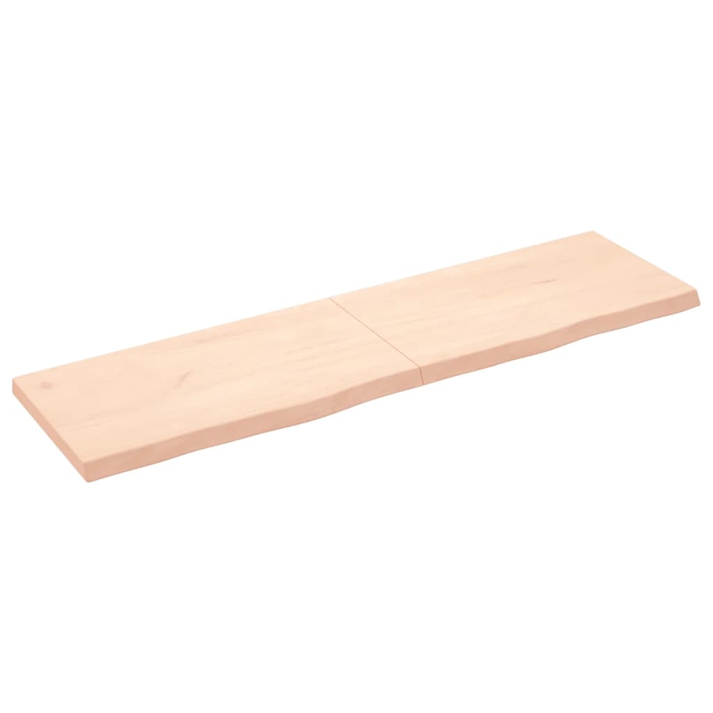 Berkfield Wall Shelf 180x50x6 cm Untreated Solid Wood Oak