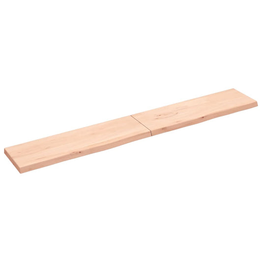 Berkfield Wall Shelf 200x30x4 cm Untreated Solid Wood Oak