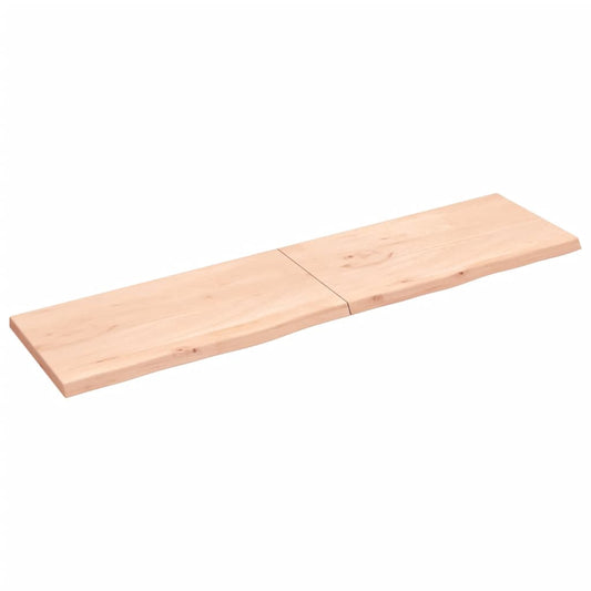 Berkfield Wall Shelf 200x50x4 cm Untreated Solid Wood Oak