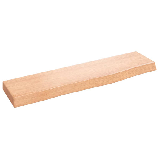Berkfield Wall Shelf Light Brown 40x10x2 cm Treated Solid Wood Oak