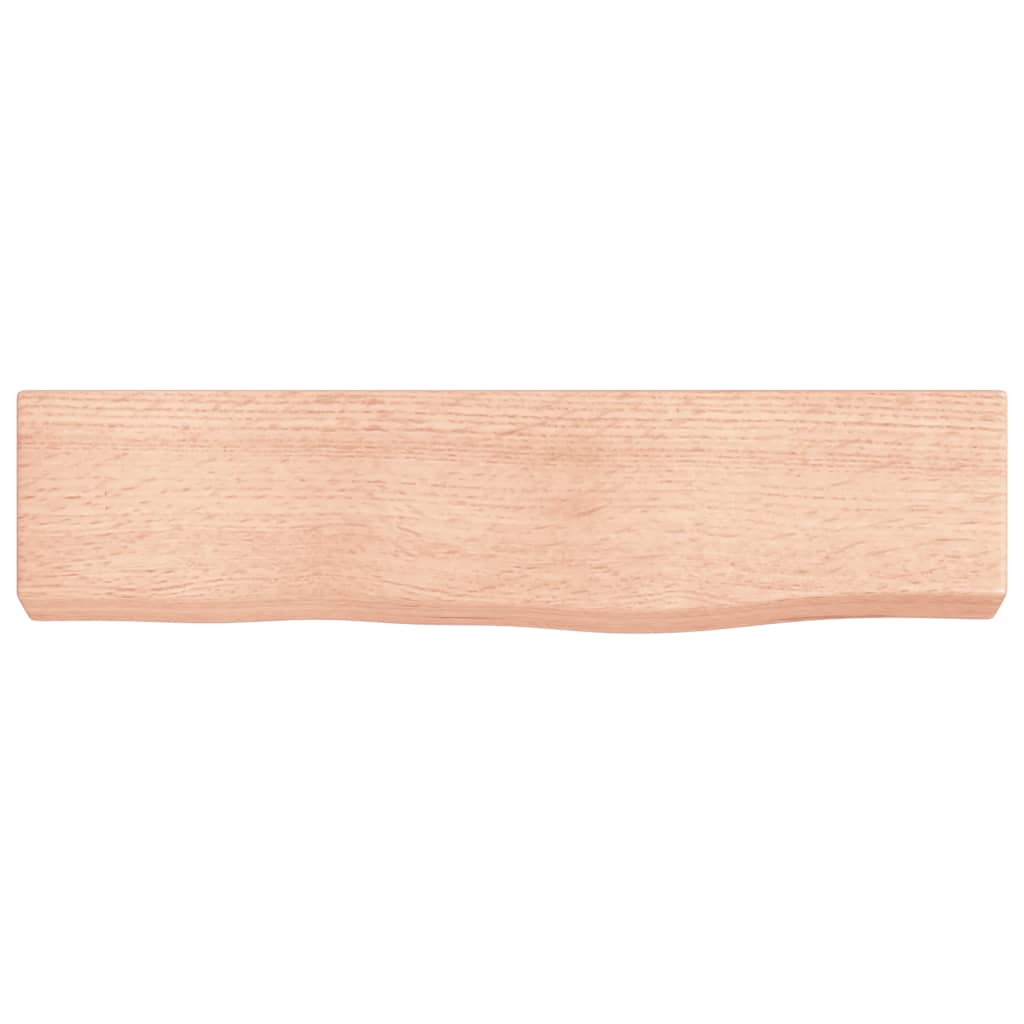 Berkfield Wall Shelf Light Brown 40x10x4 cm Treated Solid Wood Oak