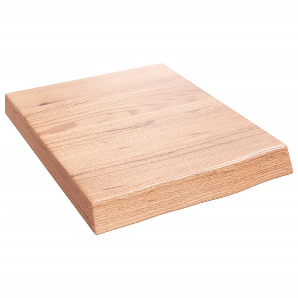 Berkfield Wall Shelf Light Brown 40x50x6 cm Treated Solid Wood Oak