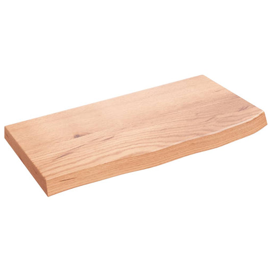 Berkfield Wall Shelf Light Brown 60x30x4 cm Treated Solid Wood Oak