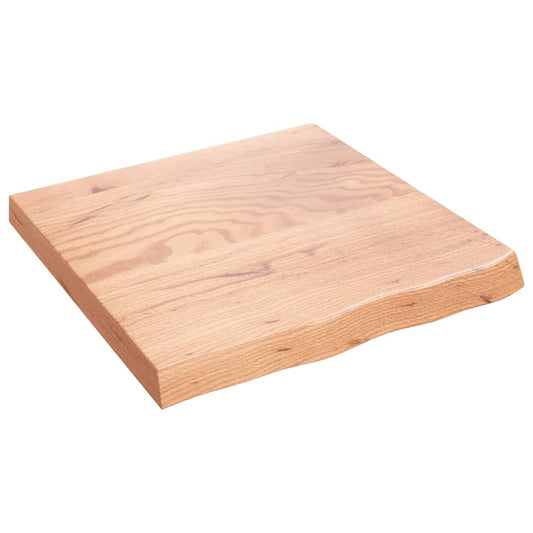 Berkfield Wall Shelf Light Brown 60x60x6 cm Treated Solid Wood Oak