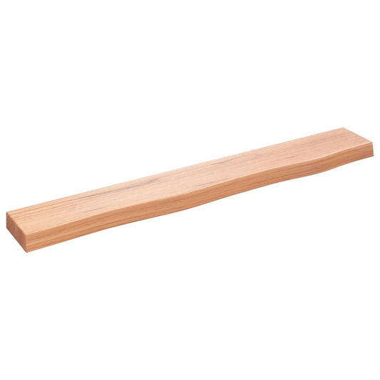 Berkfield Wall Shelf Light Brown 80x10x4 cm Treated Solid Wood Oak