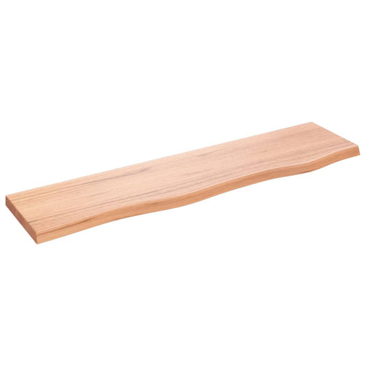 Berkfield Wall Shelf Light Brown 80x20x2 cm Treated Solid Wood Oak