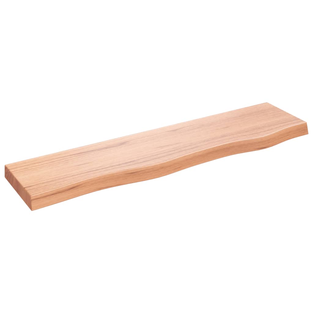 Berkfield Wall Shelf Light Brown 80x20x4 cm Treated Solid Wood Oak