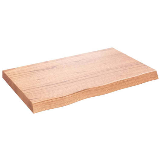 Berkfield Wall Shelf Light Brown 80x50x6 cm Treated Solid Wood Oak