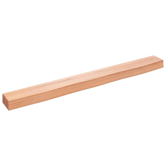 Berkfield Wall Shelf Light Brown 100x10x6 cm Treated Solid Wood Oak