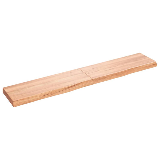 Berkfield Wall Shelf Light Brown 160x30x6 cm Treated Solid Wood Oak