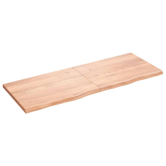Berkfield Wall Shelf Light Brown 160x60x4 cm Treated Solid Wood Oak