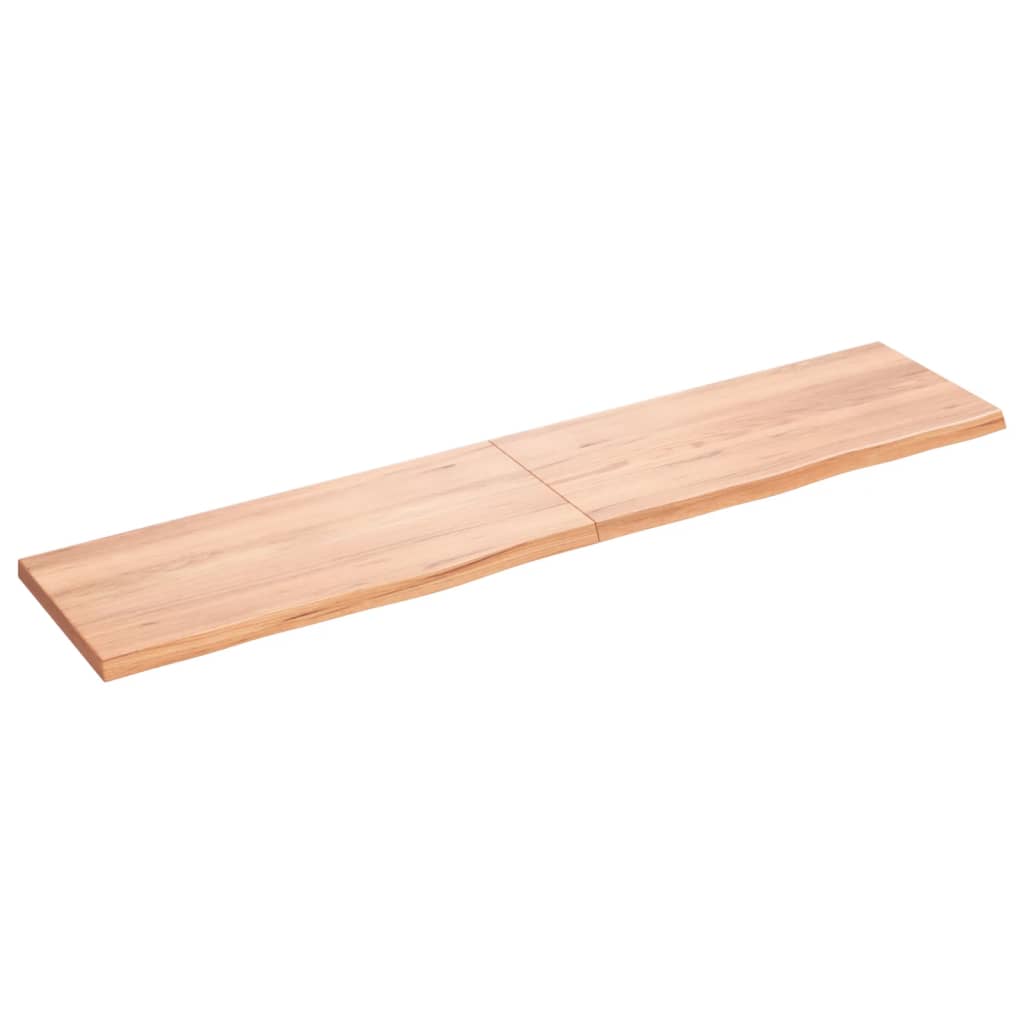 Berkfield Wall Shelf Light Brown 180x40x4 cm Treated Solid Wood Oak