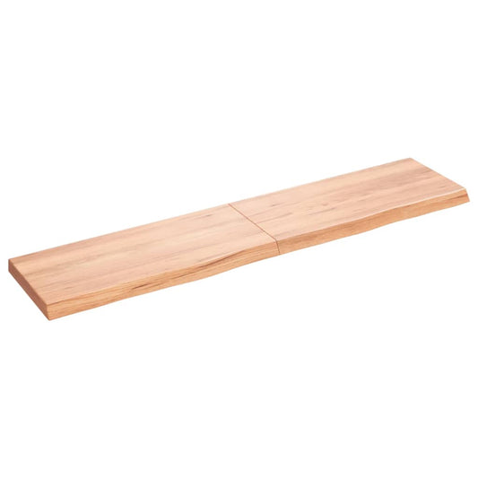Berkfield Wall Shelf Light Brown 180x40x6 cm Treated Solid Wood Oak