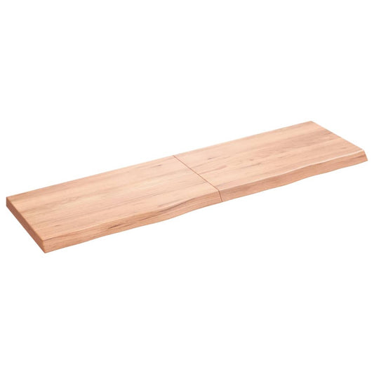 Berkfield Wall Shelf Light Brown 180x50x6 cm Treated Solid Wood Oak