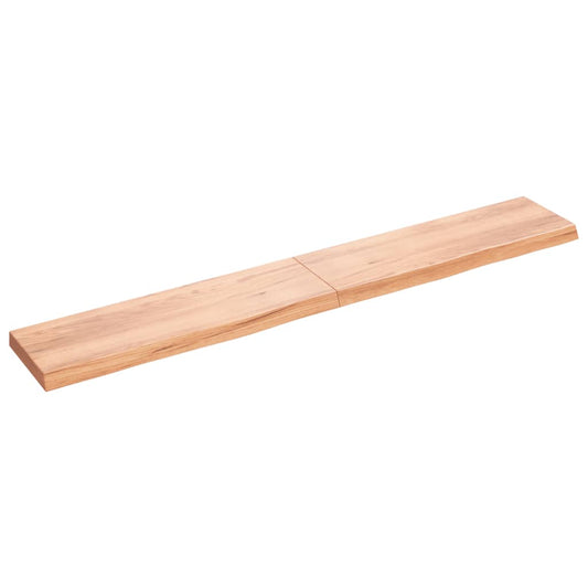 Berkfield Wall Shelf Light Brown 200x30x6 cm Treated Solid Wood Oak