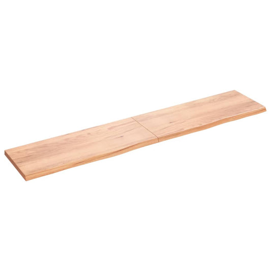 Berkfield Wall Shelf Light Brown 200x40x4 cm Treated Solid Wood Oak