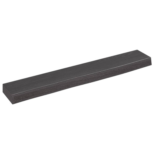 Berkfield Wall Shelf Dark Grey 60x10x4 cm Treated Solid Wood Oak
