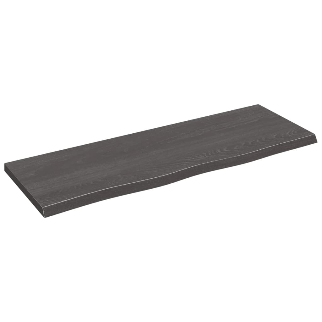 Berkfield Wall Shelf Dark Grey 80x30x2 cm Treated Solid Wood Oak