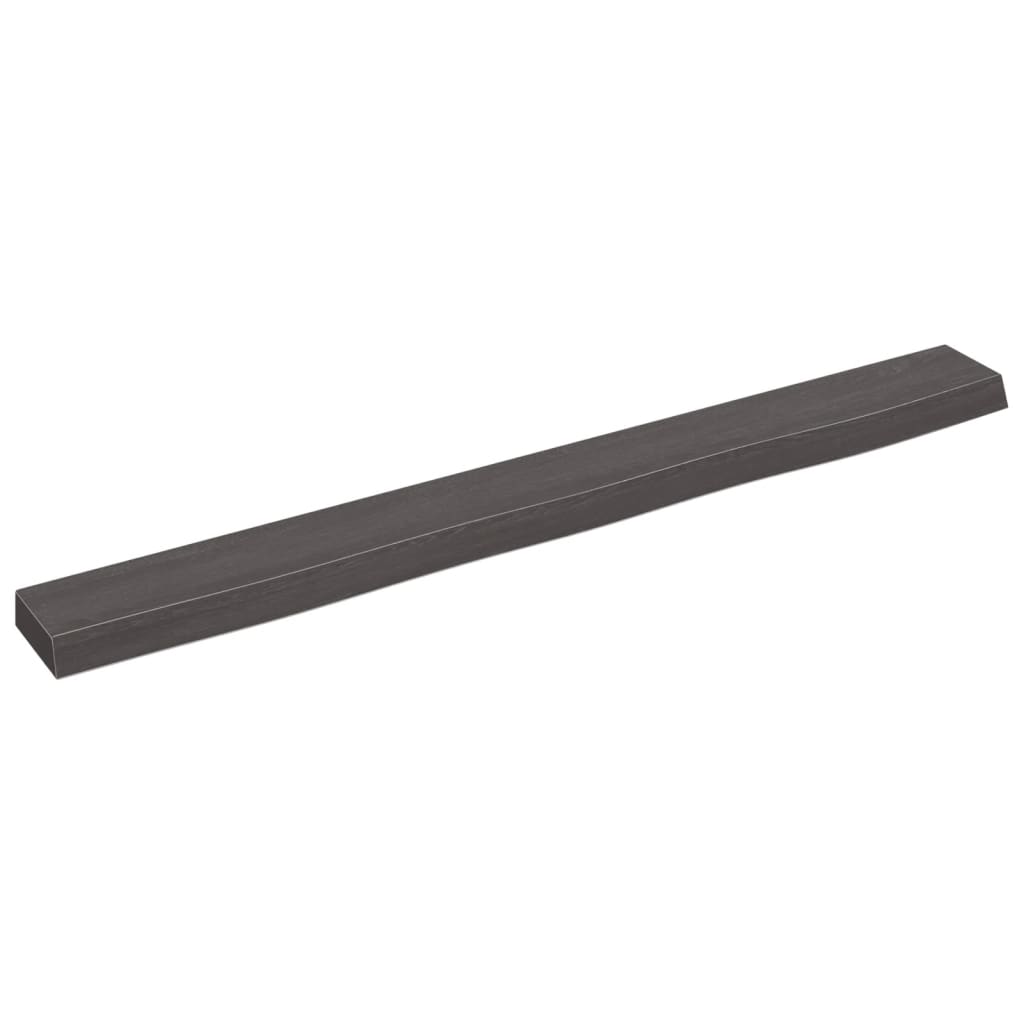 Berkfield Wall Shelf Dark Grey 100x10x4 cm Treated Solid Wood Oak