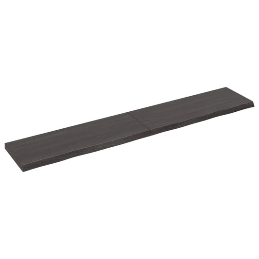 Berkfield Wall Shelf Dark Grey 160x30x4 cm Treated Solid Wood Oak