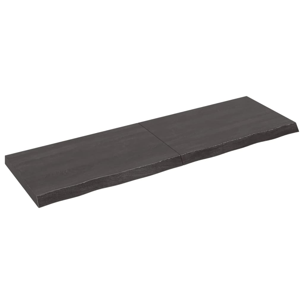 Berkfield Wall Shelf Dark Grey 160x50x6 cm Treated Solid Wood Oak