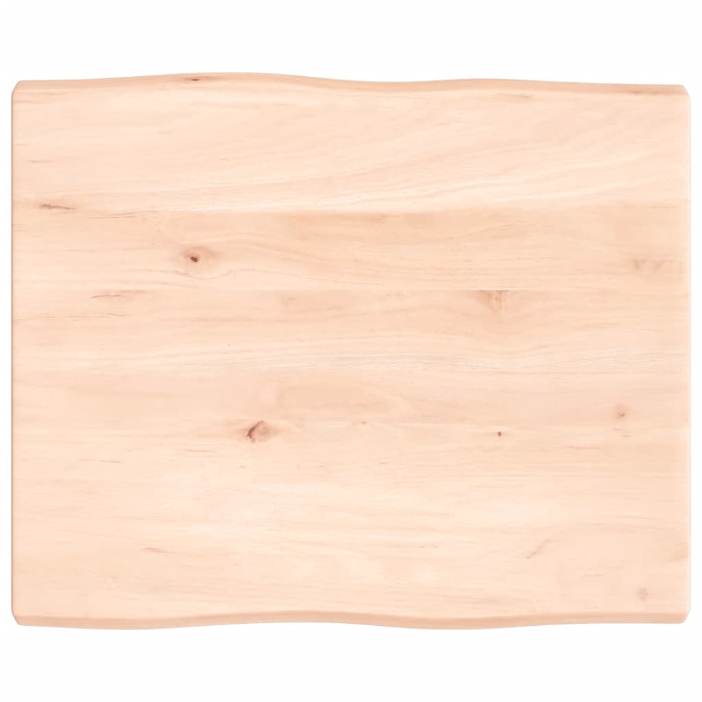 Berkfield Table Top 60x50x4 cm Untreated Solid Wood Oak Live Edge