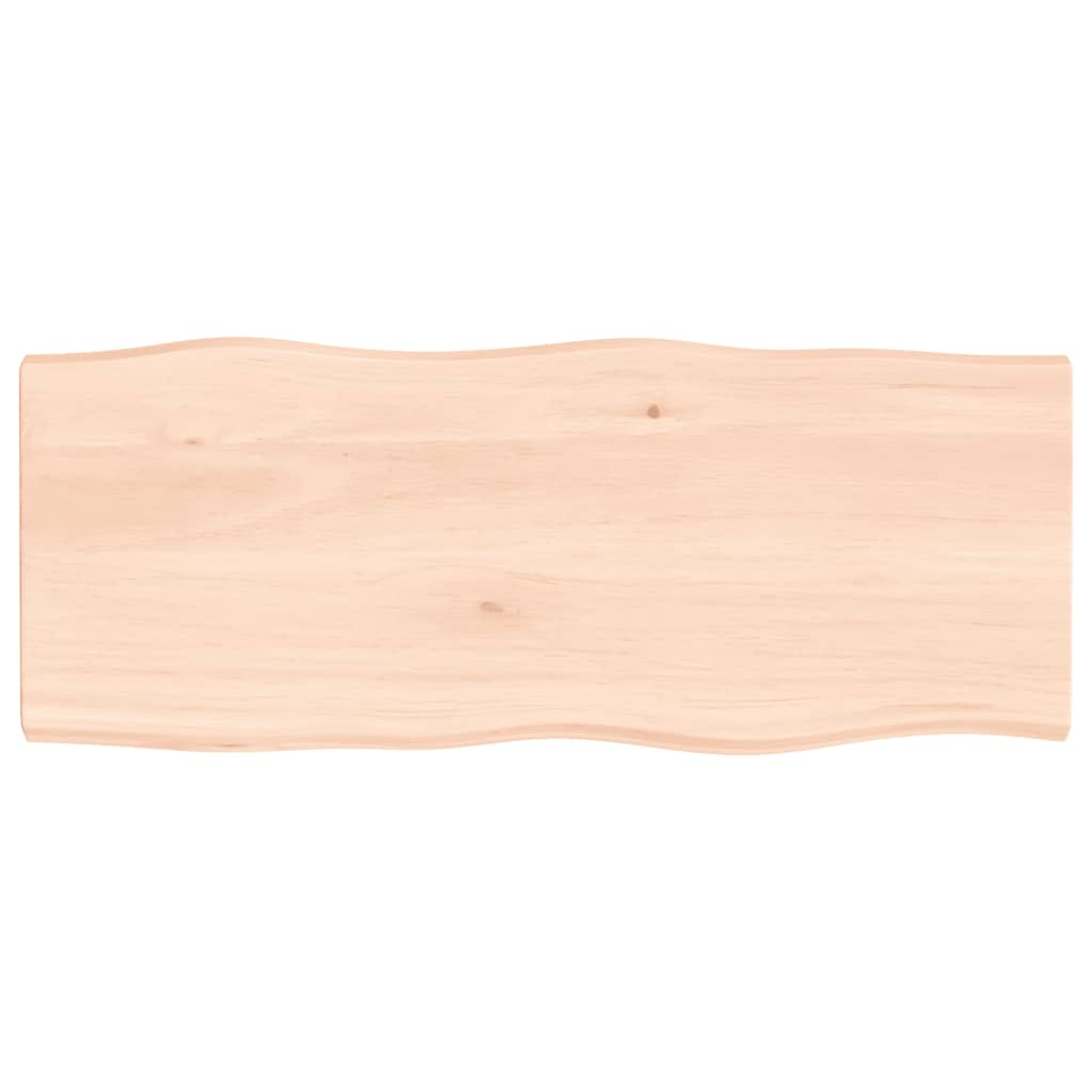 Berkfield Table Top 100x40x4 cm Untreated Solid Wood Oak Live Edge