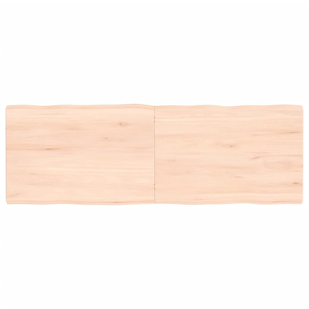 Berkfield Table Top 120x40x4 cm Untreated Solid Wood Oak Live Edge