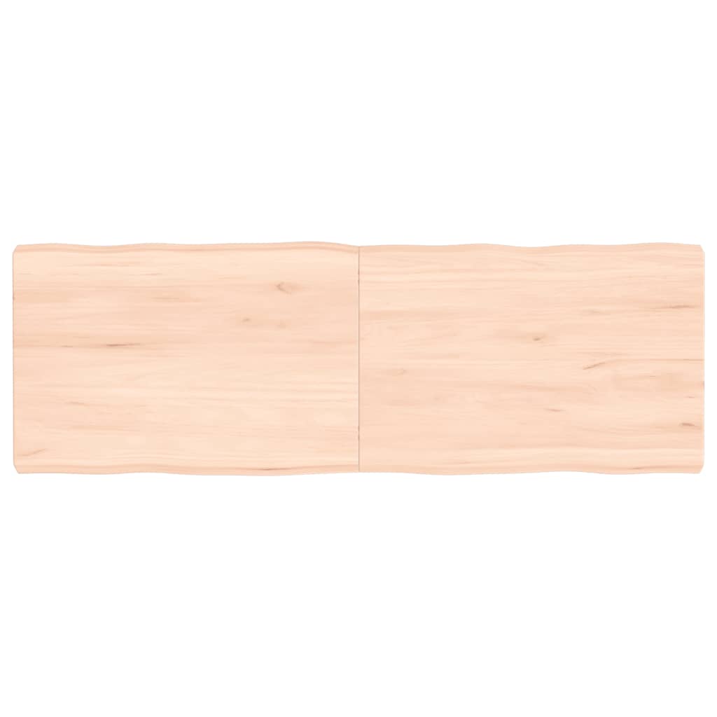 Berkfield Table Top 120x40x6 cm Untreated Solid Wood Oak Live Edge