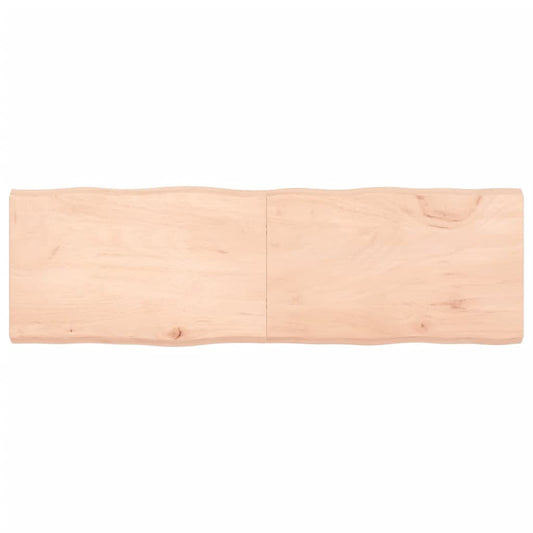 Berkfield Table Top 160x50x6 cm Untreated Solid Wood Oak Live Edge
