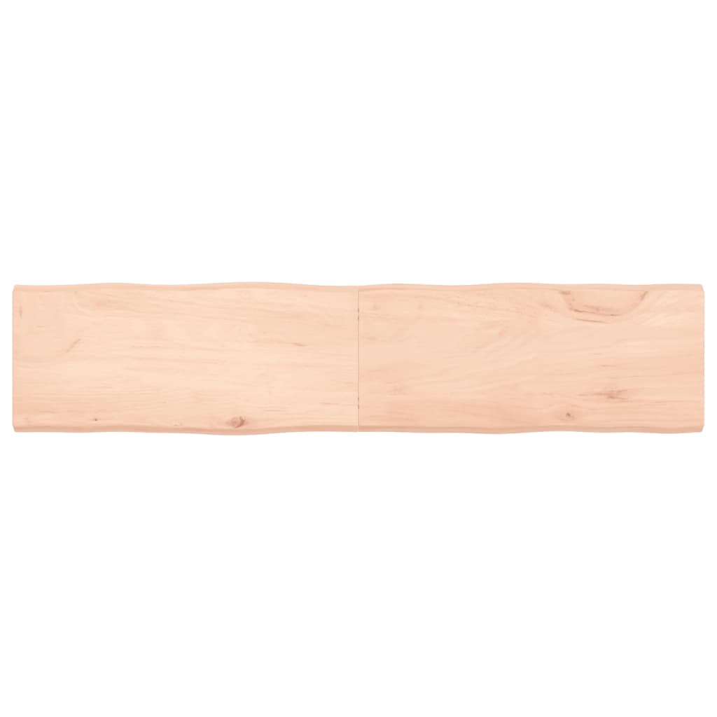 Berkfield Table Top 180x40x4 cm Untreated Solid Wood Oak Live Edge