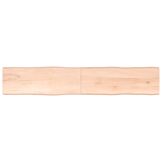 Berkfield Table Top 220x40x4 cm Untreated Solid Wood Oak Live Edge