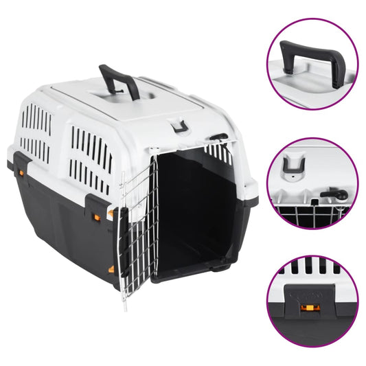 Berkfield Pet Carrier with Metal Door 48x31.5x31 cm Polypropylene