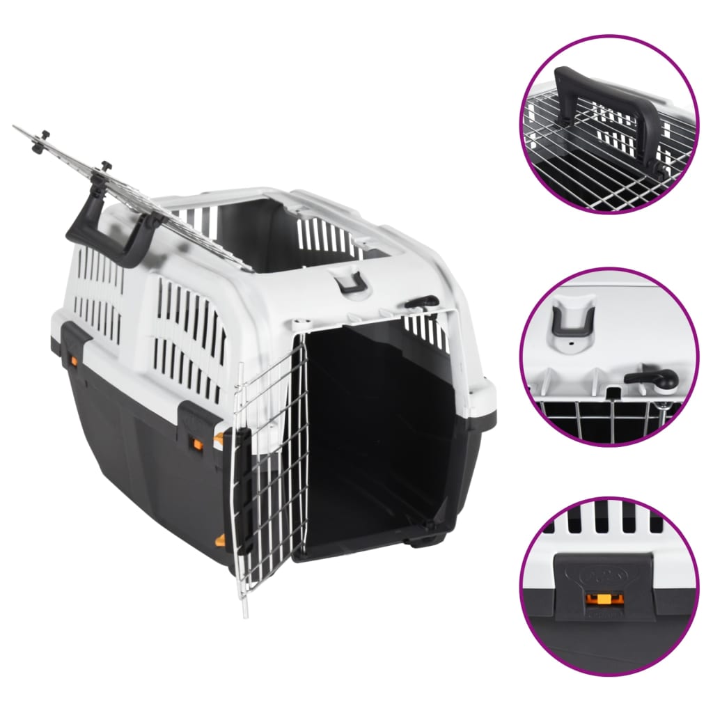 Berkfield Pet Carrier with Metal Door 48x31.5x31 cm Polypropylene