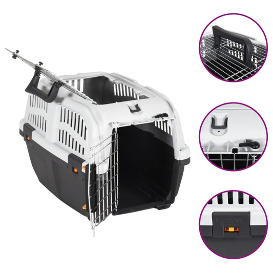 Berkfield Pet Carrier with Metal Door 48x31.5x31 cm Polypropylene