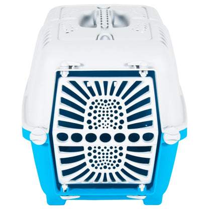 Berkfield Pet Carrier White and Blue 55x36x36cm Polypropylene