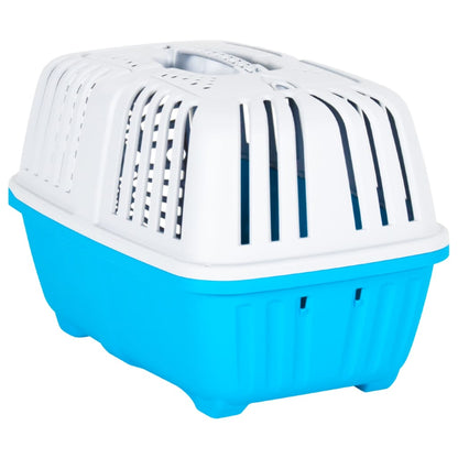 Berkfield Pet Carrier White and Blue 55x36x36cm Polypropylene