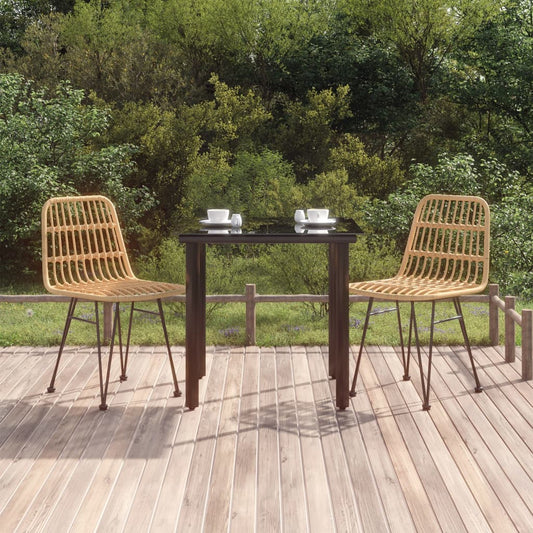 Berkfield 3 Piece Garden Dining Set Poly Rattan