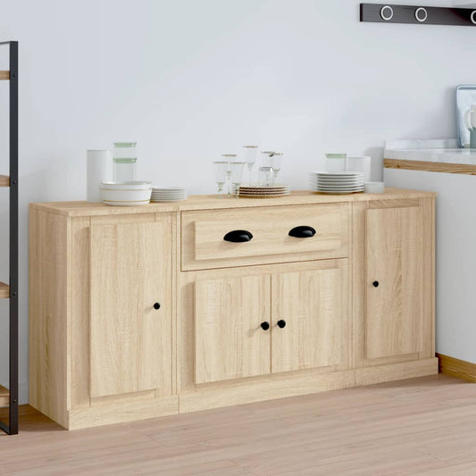 Berkfield Sideboards 3 pcs Sonoma Oak Engineered Wood