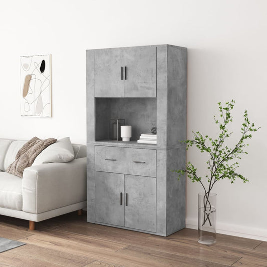 Berkfield Highboard Concrete Grey Engineered Wood