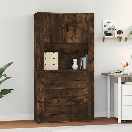 Berkfield Highboard Smoked Oak Engineered Wood