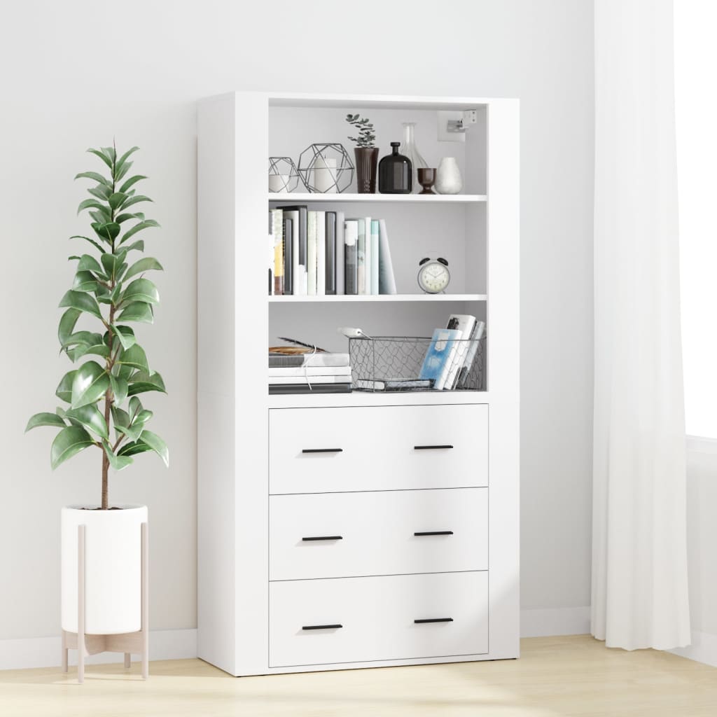 Berkfield Highboard White Engineered Wood